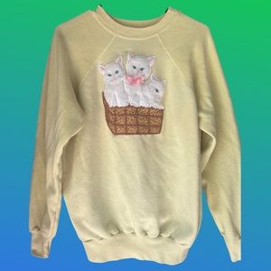 Vintage Grandma Cat Sweater